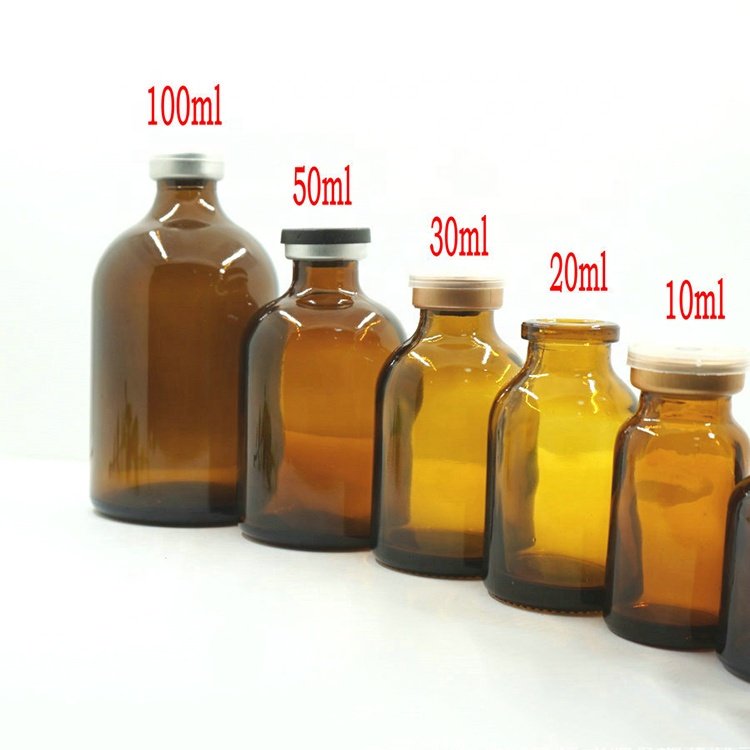Hot sale Pharmaceutical 2ml 5ml 10ml 15ml 20ml 30ml clear amber pharmaceutical glass tubular vials injection bottles