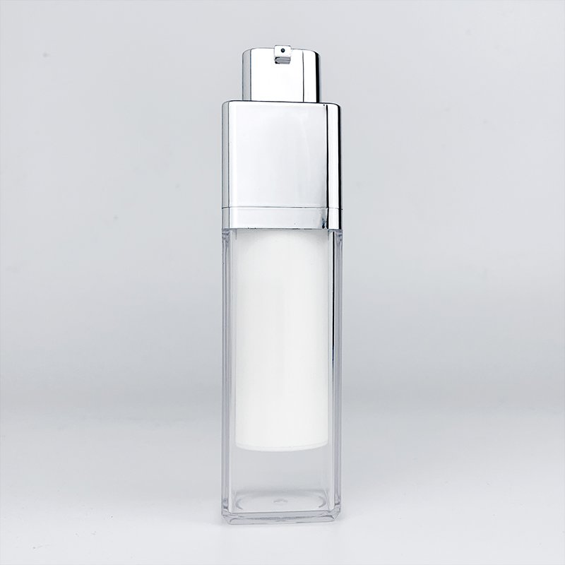 New Replaceable Inner Tube Bottles For Cosmetic Serum Lotion 30ml 50ml 100ml White Round Empty Plastic PP AS Airless Pump Bottle