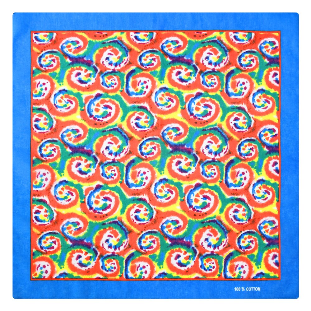 Multifunctional 55cm Square Handkerchief Headwear Rainbow Color Printing Pattern Bandana for Party Multifunction Cycling Adult