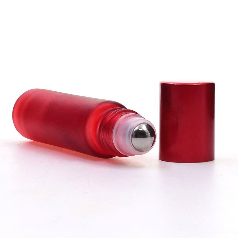 10ml 1/3 oz red eye cream use roll on bottle roller jar with stainless steel ball for cosmetic packaging essential oil container