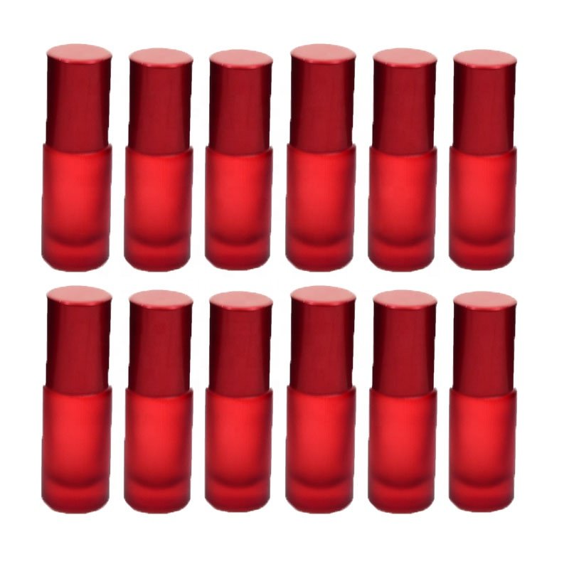 10ml 1/3 oz red eye cream use roll on bottle roller jar with stainless steel ball for cosmetic packaging essential oil container