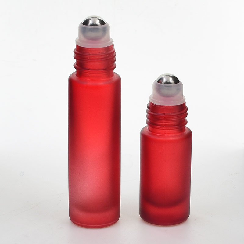 10ml 1/3 oz red eye cream use roll on bottle roller jar with stainless steel ball for cosmetic packaging essential oil container