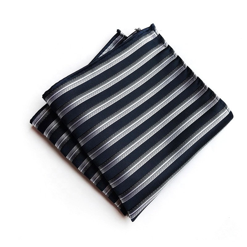 Popular fashion ready to ship polyester jacquard pocket square mens paisley floral handkerchief
