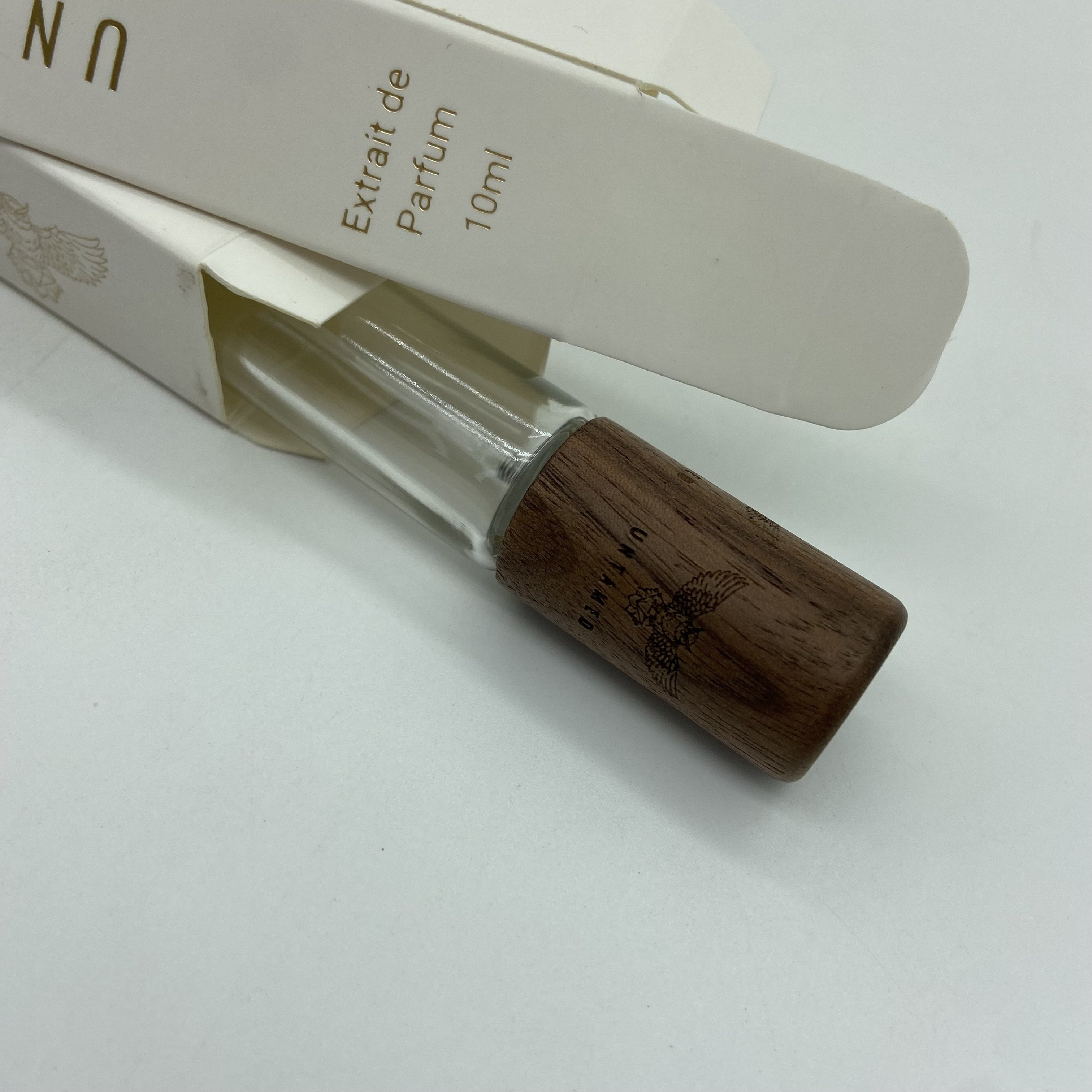 10ml Square Wooden Cover Perfume Spray Bottle 15ml bottle with custom printing box