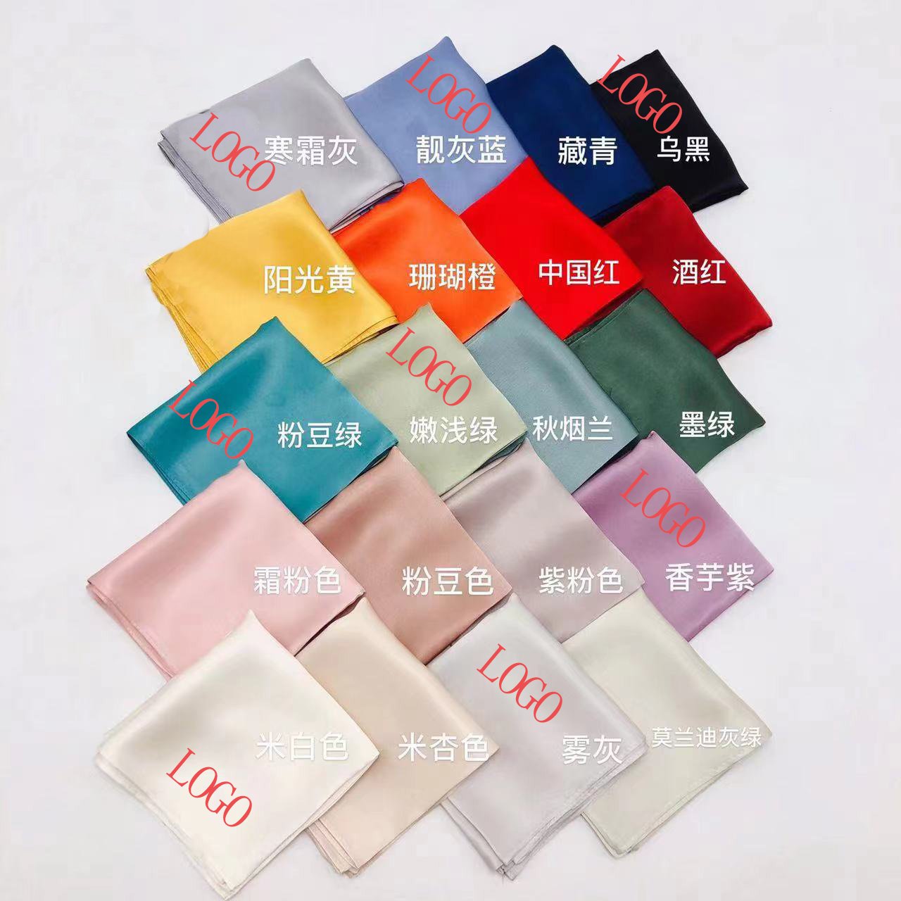 New Style Elegant Flower Print 70 Scarf Professional Scarf Satin Chiffon Silk Square Scarf Women's Handkerchief Bandanas