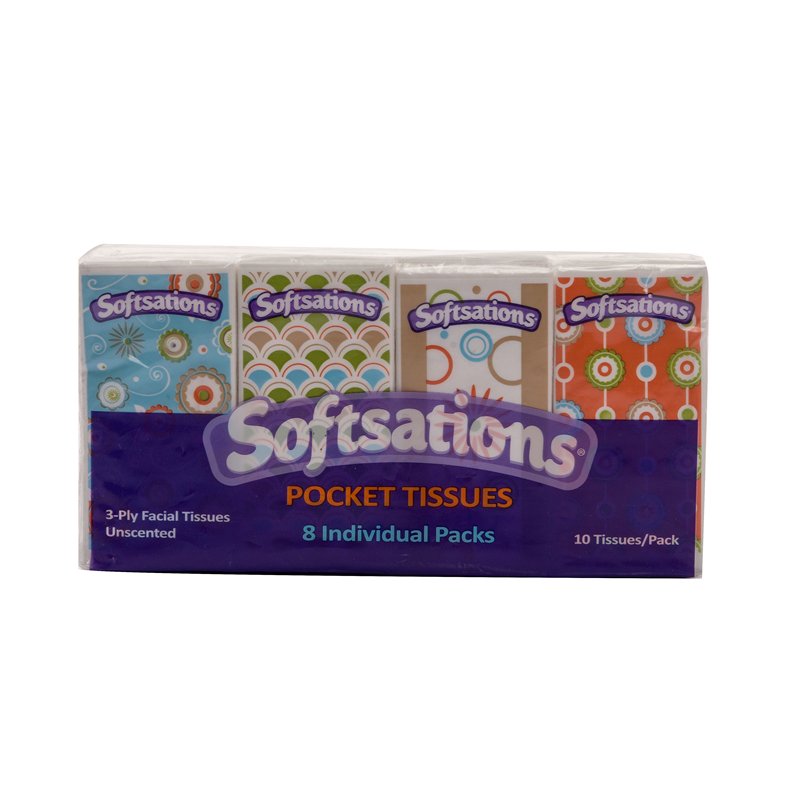 Printed plastic bag soft pack facial tissue Wallet Tissue Pocket tissue paper