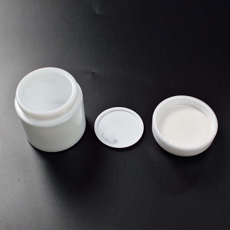 50Ml Opal White Glass Bottle With Pump
