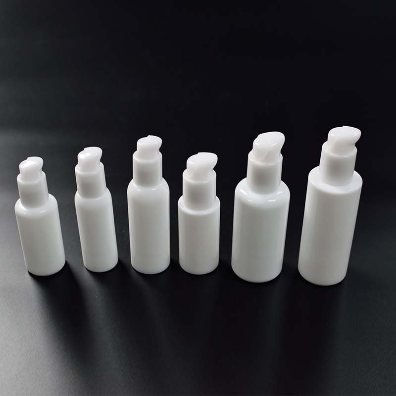 50Ml Opal White Glass Bottle With Pump