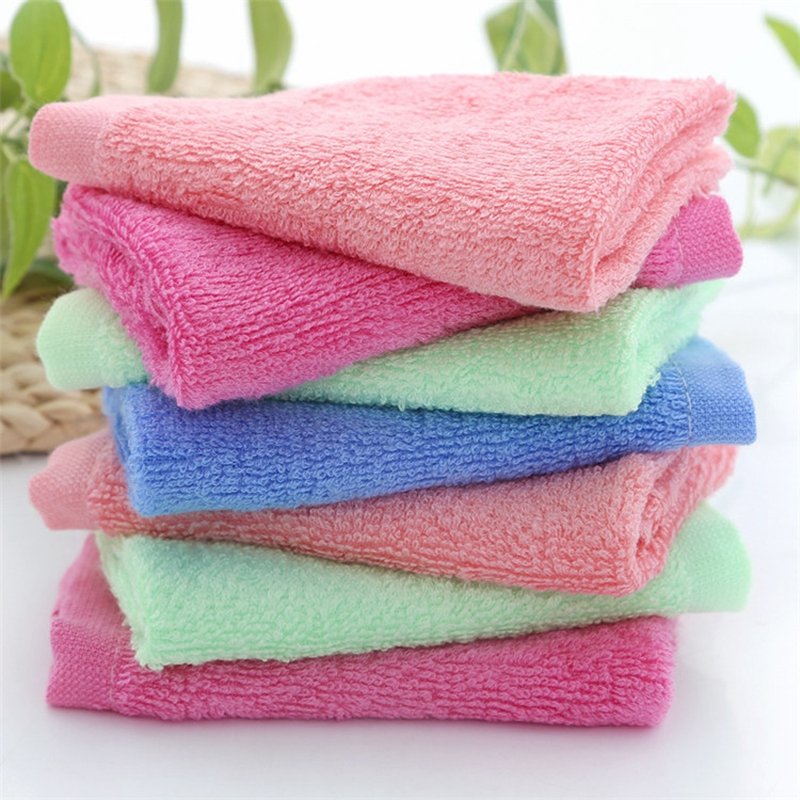 Newborn Infant Toddler 10*10'' Face Towel Hand Bathing Bibs Handkerchief Children Soft Cotton Bath Towel