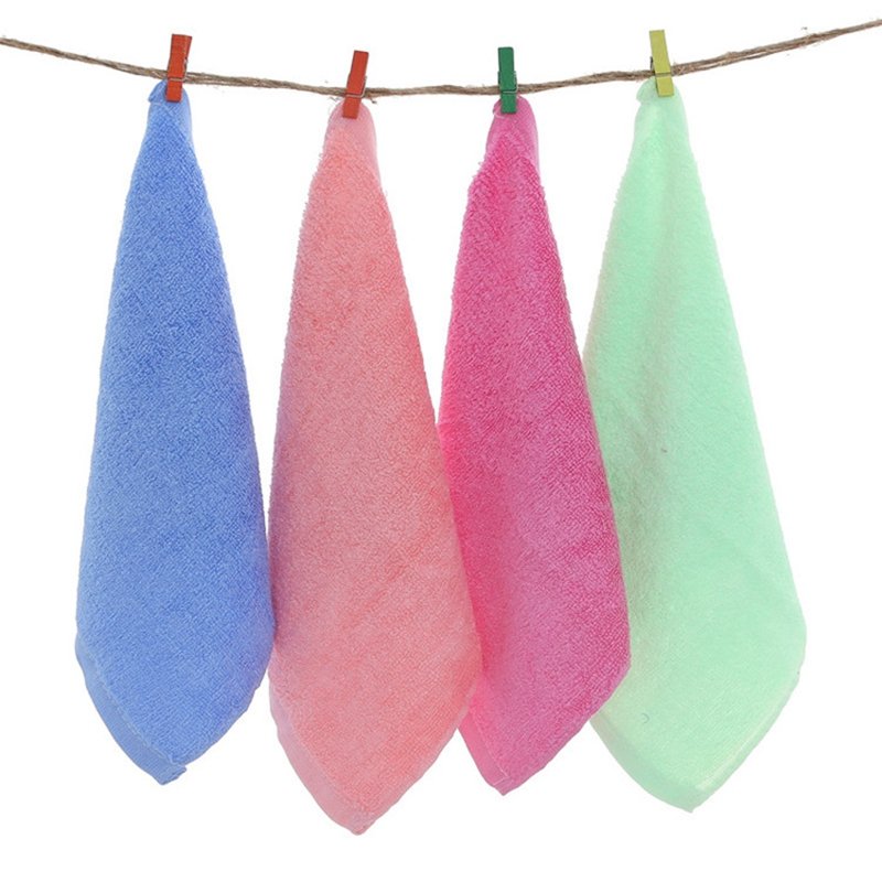 Newborn Infant Toddler 10*10'' Face Towel Hand Bathing Bibs Handkerchief Children Soft Cotton Bath Towel