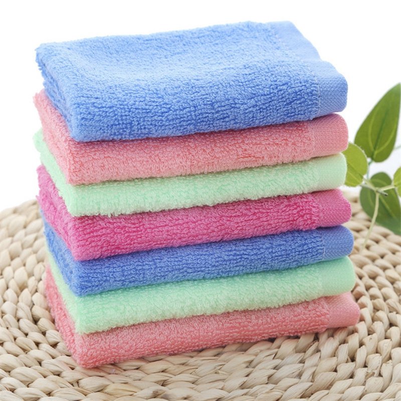 Newborn Infant Toddler 10*10'' Face Towel Hand Bathing Bibs Handkerchief Children Soft Cotton Bath Towel