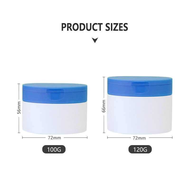 100g 120g Empty Colorful Face Hair Mask Jar Body Scrub Plastic Bath Salt Cream Jar Container With Spoon