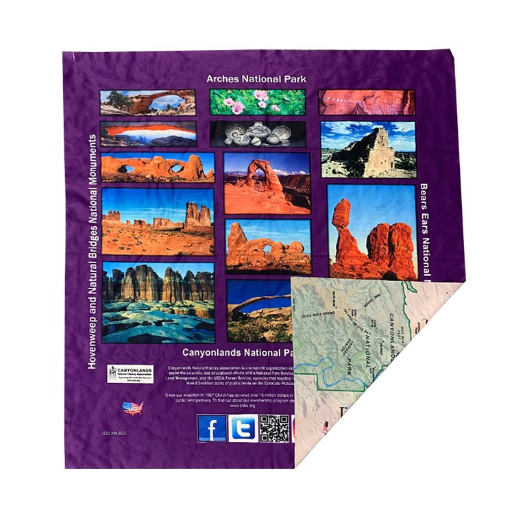 Custom 55x55cm Square Knitted Bandana Cooling BandanaCustom Printing Double Sided Bandana Custom Bandana Bamboo Print Both Sides