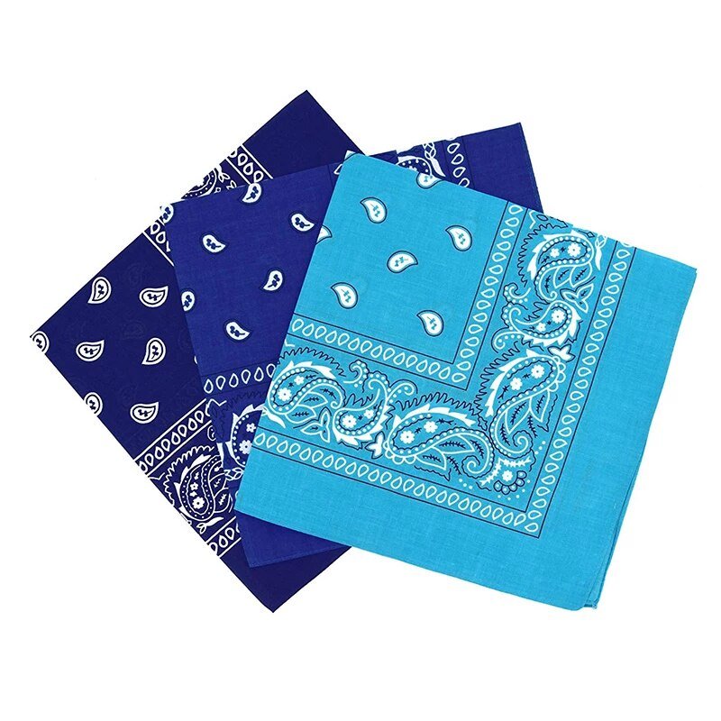 Custom New Fashion Design Lady Scarf Square Cotton Bandana Head Scarf with Solid Pattern Hot Sale Digital Printing