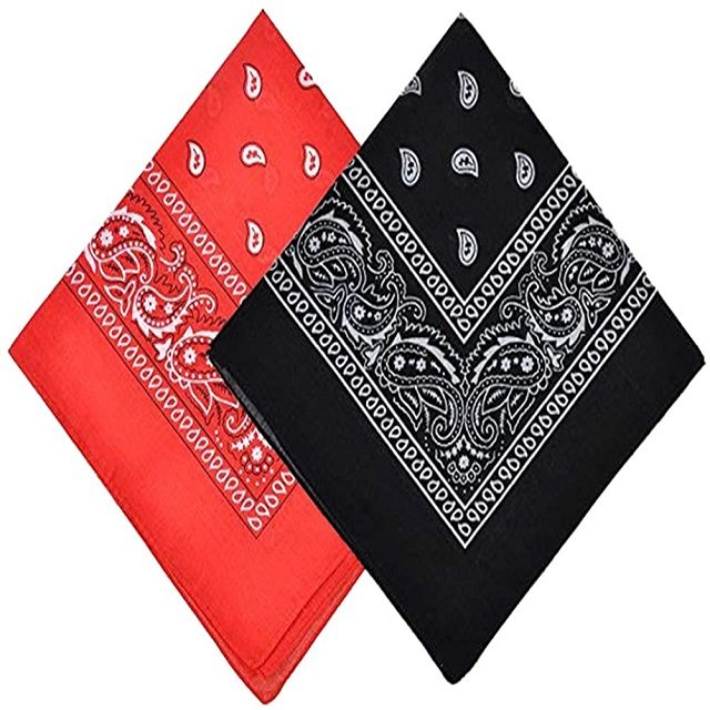 Custom New Fashion Design Lady Scarf Square Cotton Bandana Head Scarf with Solid Pattern Hot Sale Digital Printing
