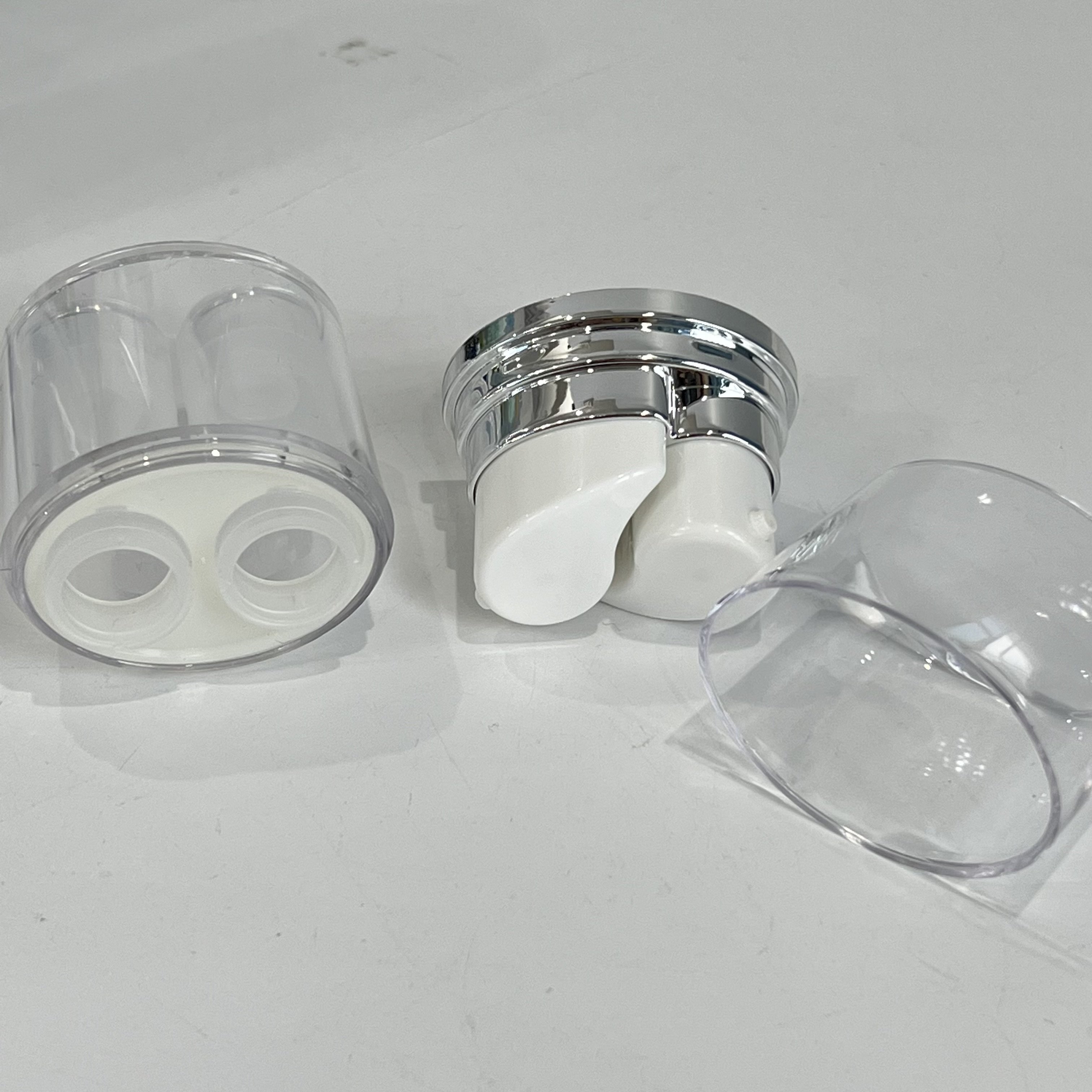 Petg Material Airless 2*10ml 2*15ml 2*5ml Capacity Dual Chamber Skin Care Lotion Cream Serum Pump Bottle