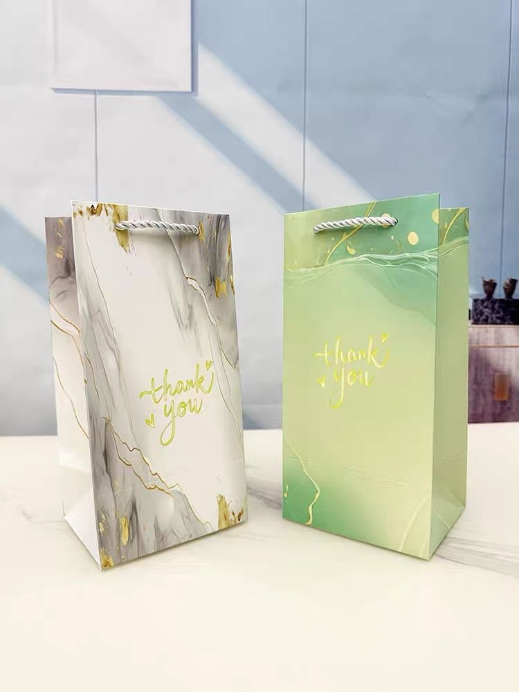 Custom Printed Handled Paper Bags with Logo for Retail and Packaging