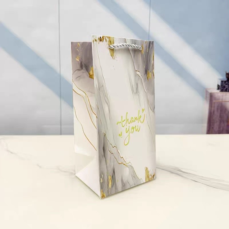 Custom Printed Handled Paper Bags with Logo for Retail and Packaging