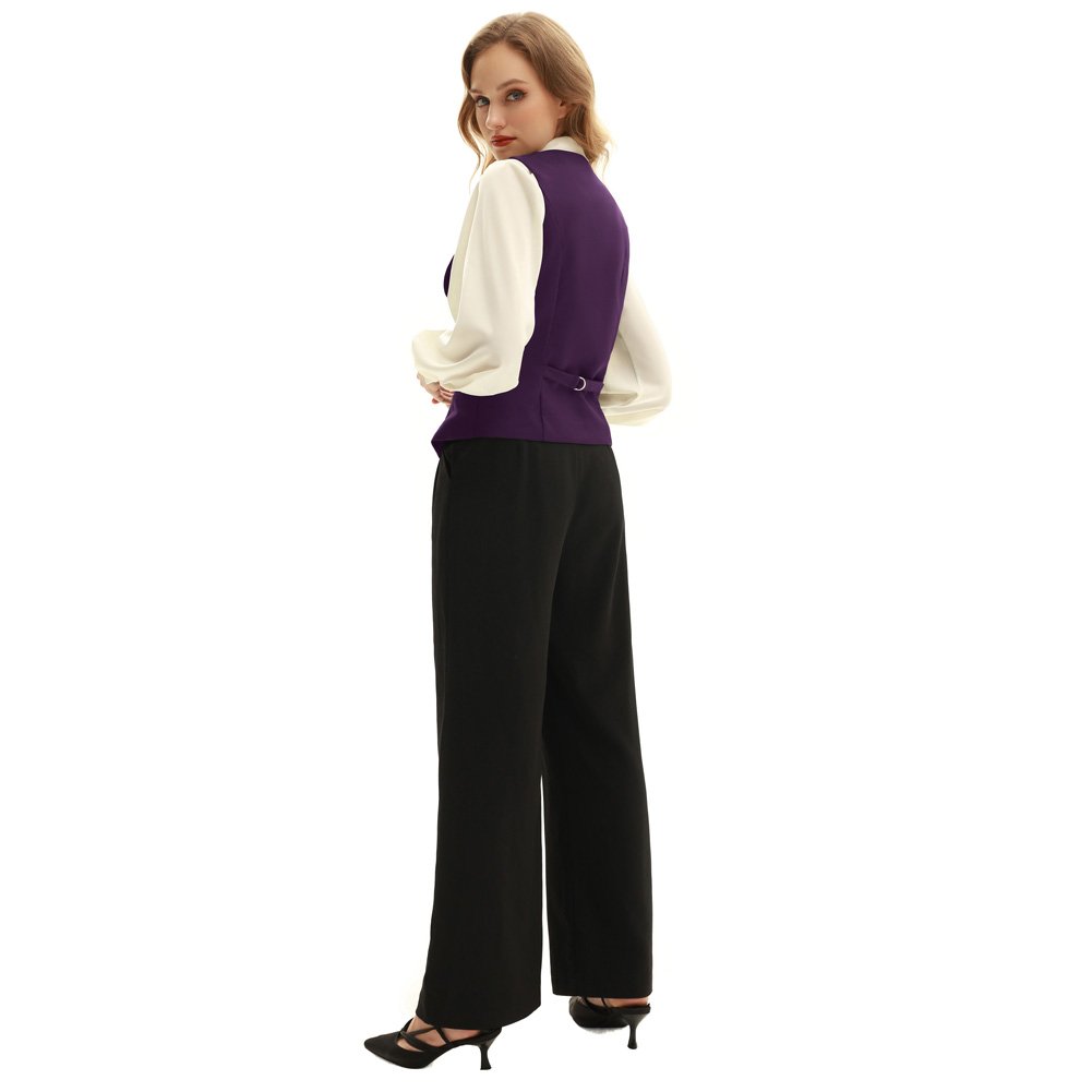 OEM Vintage Double Breasted Deep V-Neck Handkerchief Hem Coat Blazers Women'S Vests Femme