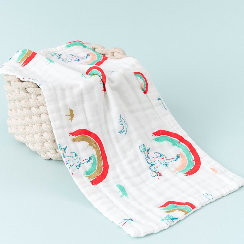 100% Cotton wash cloth baby Handkerchief newborn face towel