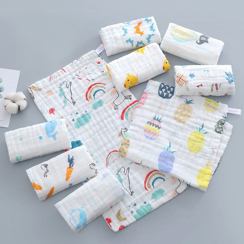 100% Cotton wash cloth baby Handkerchief newborn face towel