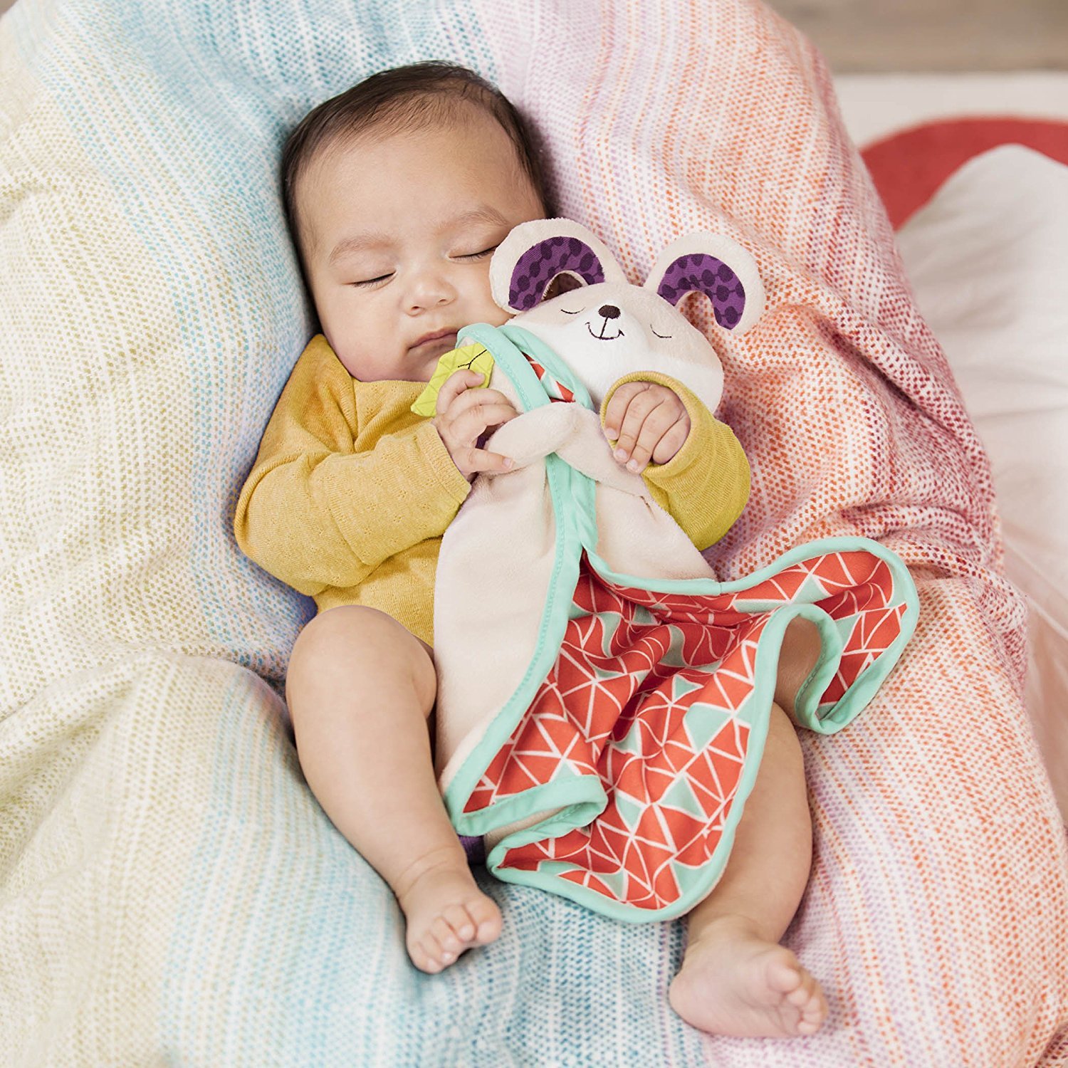 Baby comforter blanket plush toy baby holding sleep doll doll to sleep artifact can be bitten by the entrance hand puppet