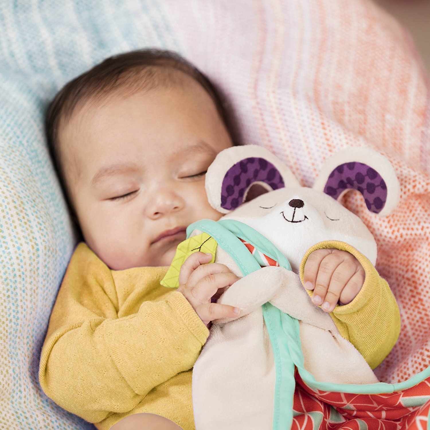Baby comforter blanket plush toy baby holding sleep doll doll to sleep artifact can be bitten by the entrance hand puppet