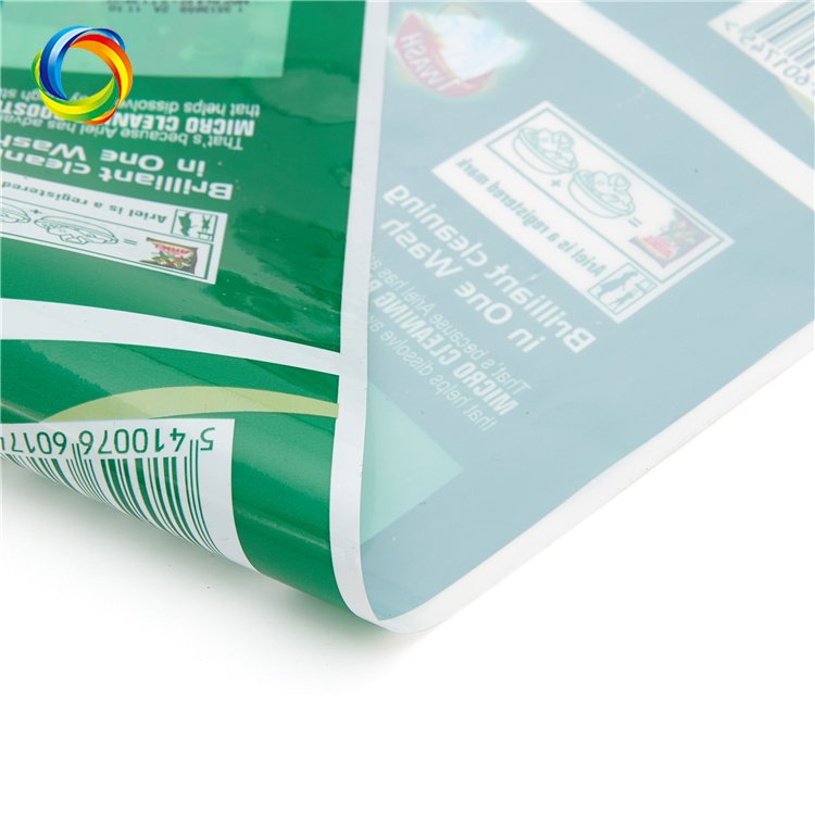 Custom Printing Logo Aluminum Composite PET Packaging Biodegradable Automatic Packing Roll Film For Laundry Detergent Powder