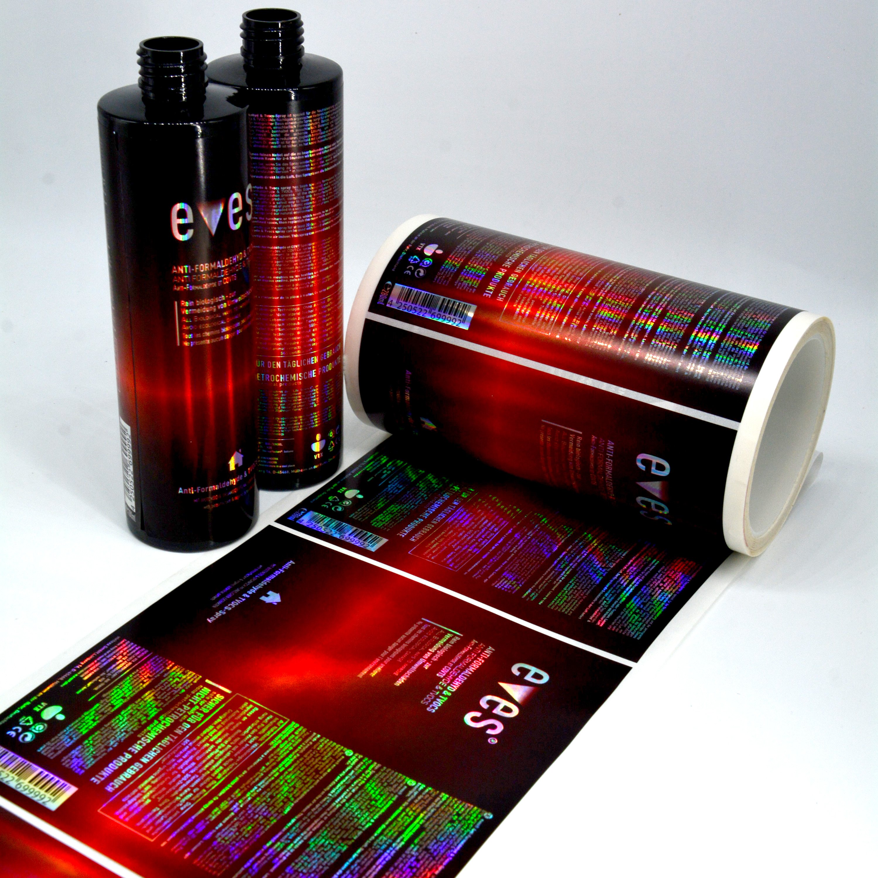 Customized high quality brand daily necessities label stickers PET vinyl waterproof strong sticky custom stickers