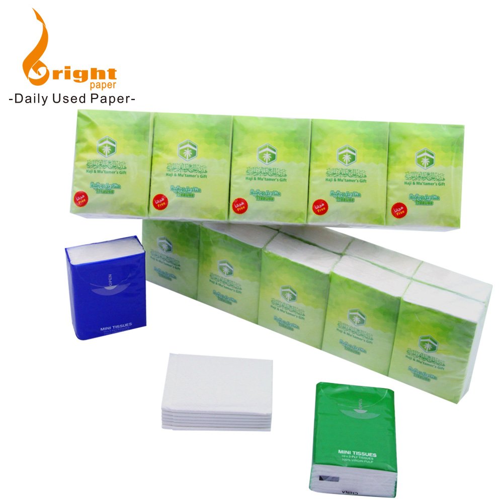 Hot sale 4 ply 10 sheets CPP package custom pocket paper tissue