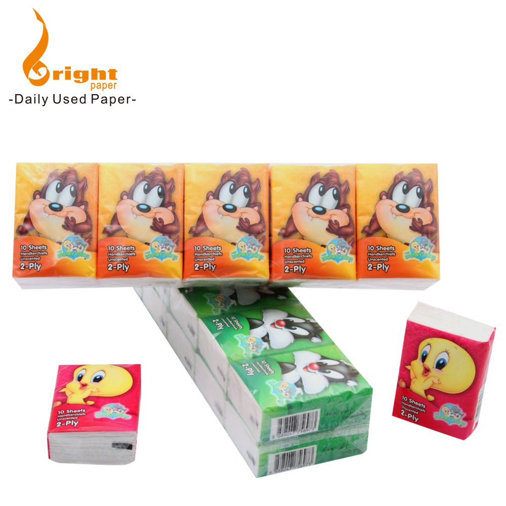 Hot sale 4 ply 10 sheets CPP package custom pocket paper tissue