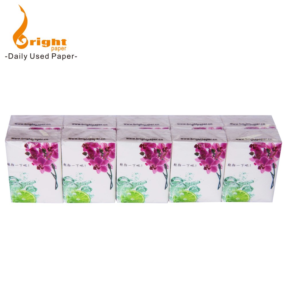 Hot sale 4 ply 10 sheets CPP package custom pocket paper tissue