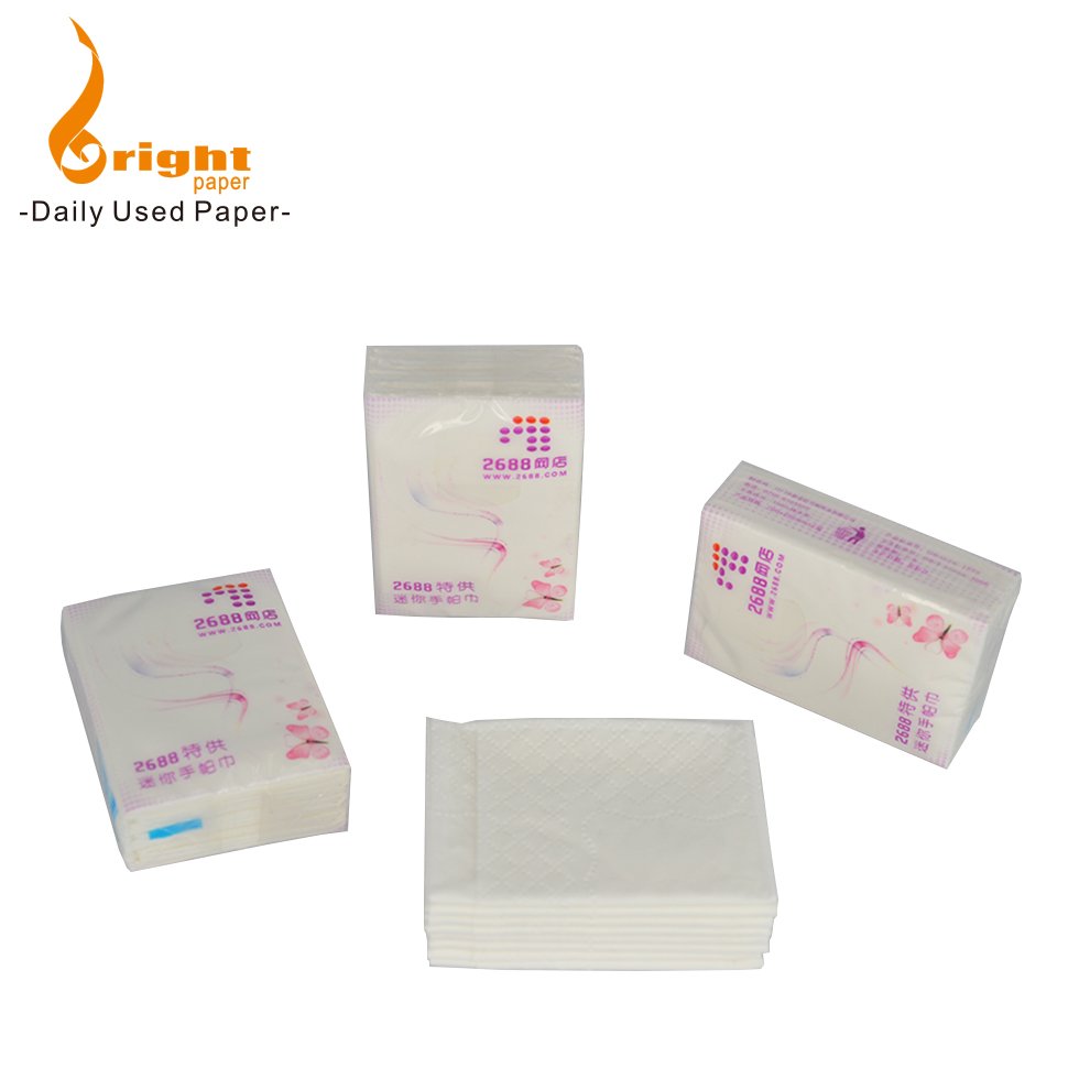 Hot sale 4 ply 10 sheets CPP package custom pocket paper tissue