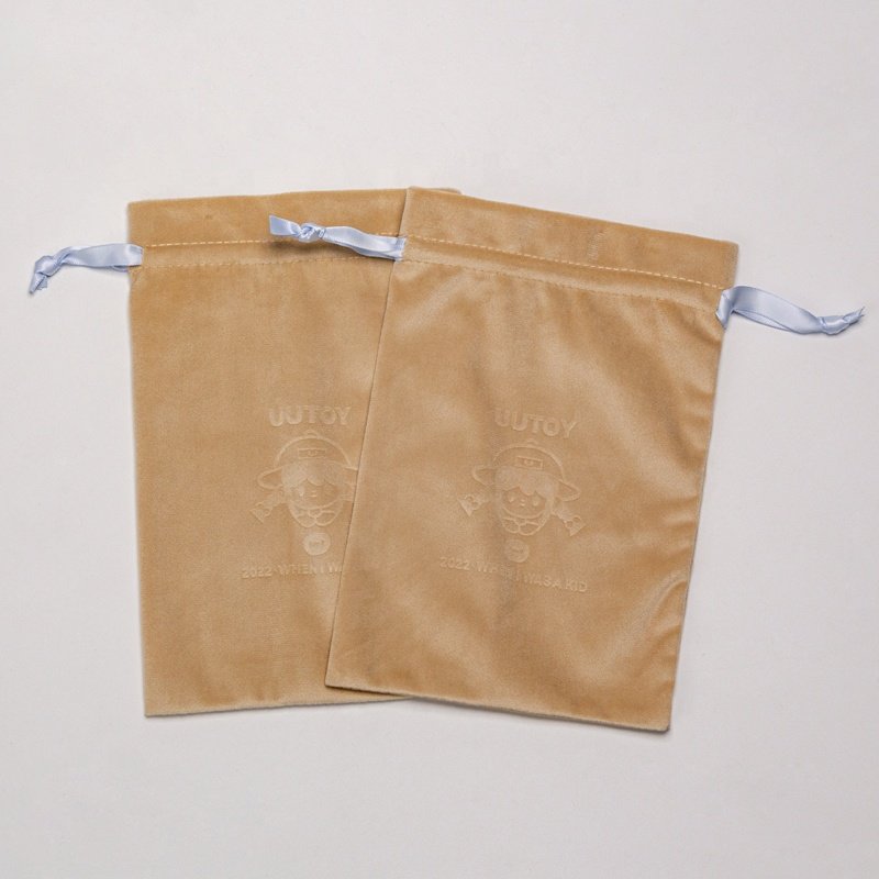 Custom Logo soft Velvet Drawstring Pouch For Jewelry Packing