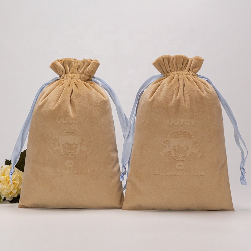 Custom Logo soft Velvet Drawstring Pouch For Jewelry Packing