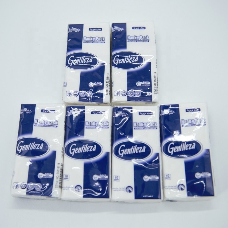 Soft Smooth Handkerchief Factory Wholesale 2/3/4 ply Customized Cleaning Mini Absorbent Pocket Tissue Paper