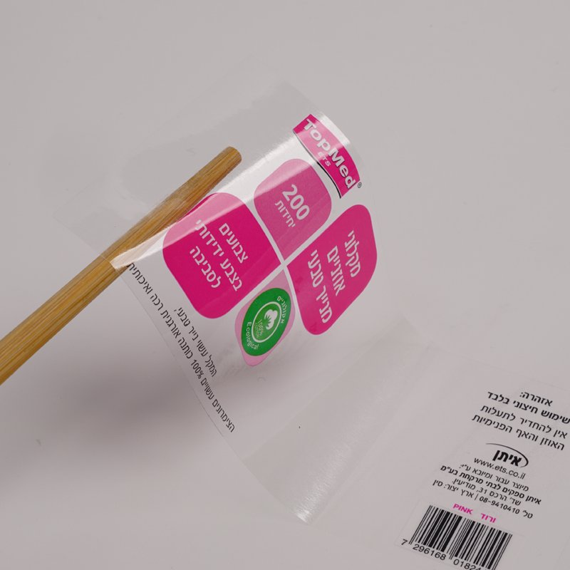 Custom waterproof vinyl clear Self-adhesive labels Transparent Product packaging label sticker