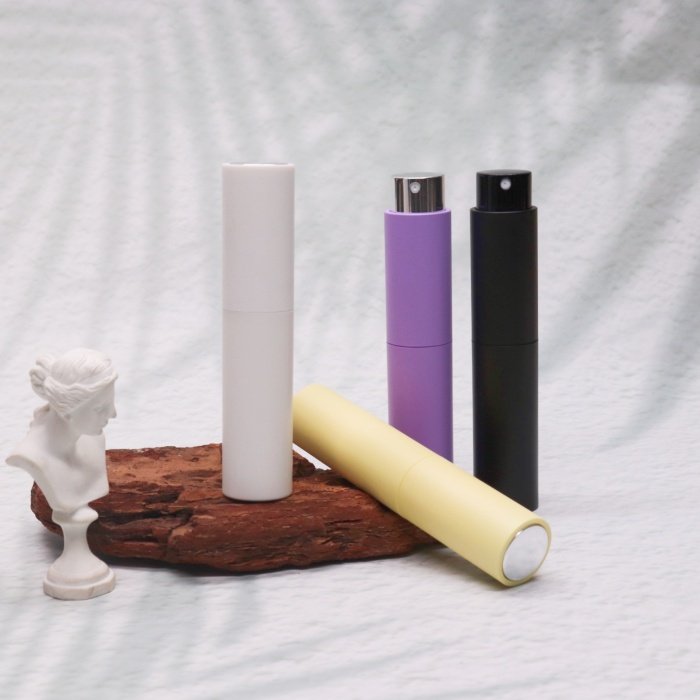 8ml Travel Mini Cologne Spray Bottle Empty 10ml Twist Up ABS Portable Refillable Perfume Atomizer Metal Spray Bottle