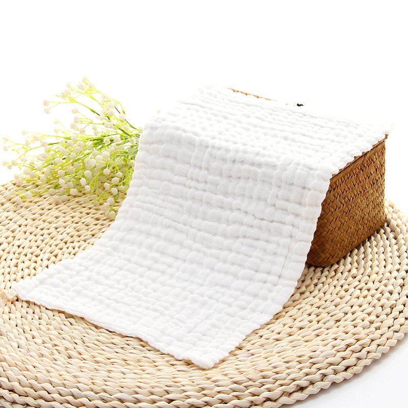 New Design Solid Color Absorbent Newborn Baby Cotton Towel Burp Cloth Muslin Organic Muslin Cotton Gauze Washcloth For Baby