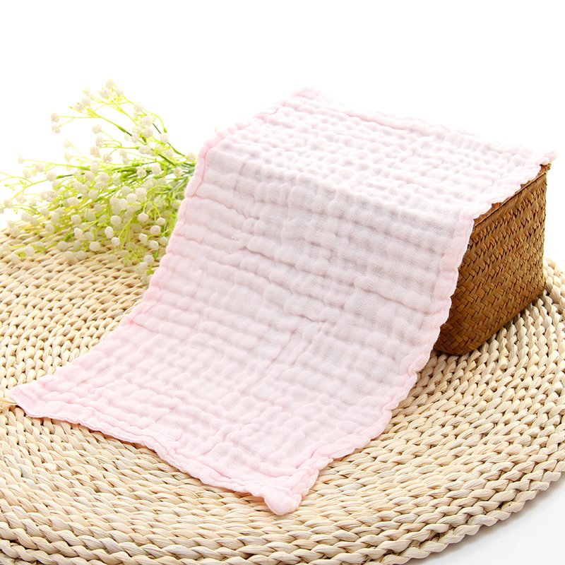 New Design Solid Color Absorbent Newborn Baby Cotton Towel Burp Cloth Muslin Organic Muslin Cotton Gauze Washcloth For Baby