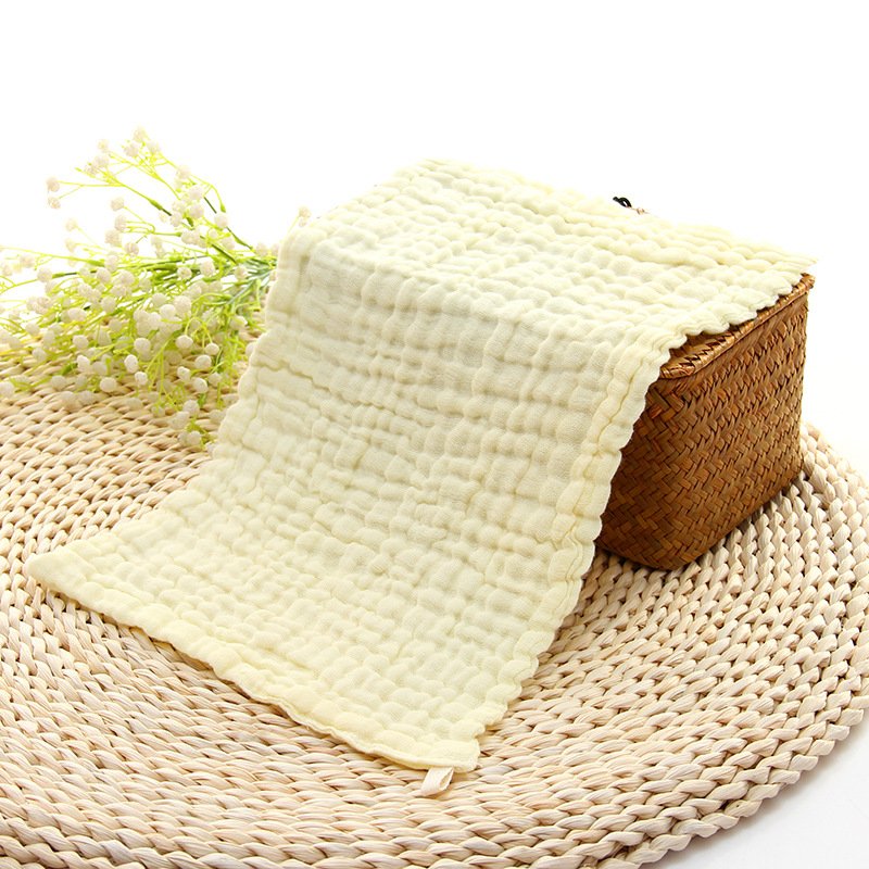 New Design Solid Color Absorbent Newborn Baby Cotton Towel Burp Cloth Muslin Organic Muslin Cotton Gauze Washcloth For Baby