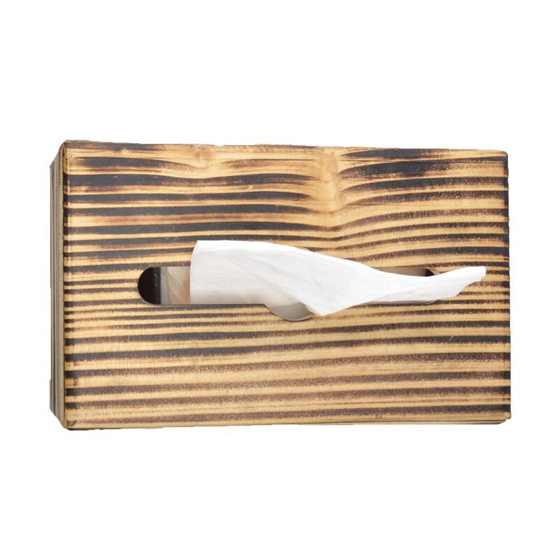 Napkin Holder Desktop Accessory Tissue Box Crafts Handmade Eco-friendly DIY Printed Wood Rustic Bamboo Wooden Box Personal Care