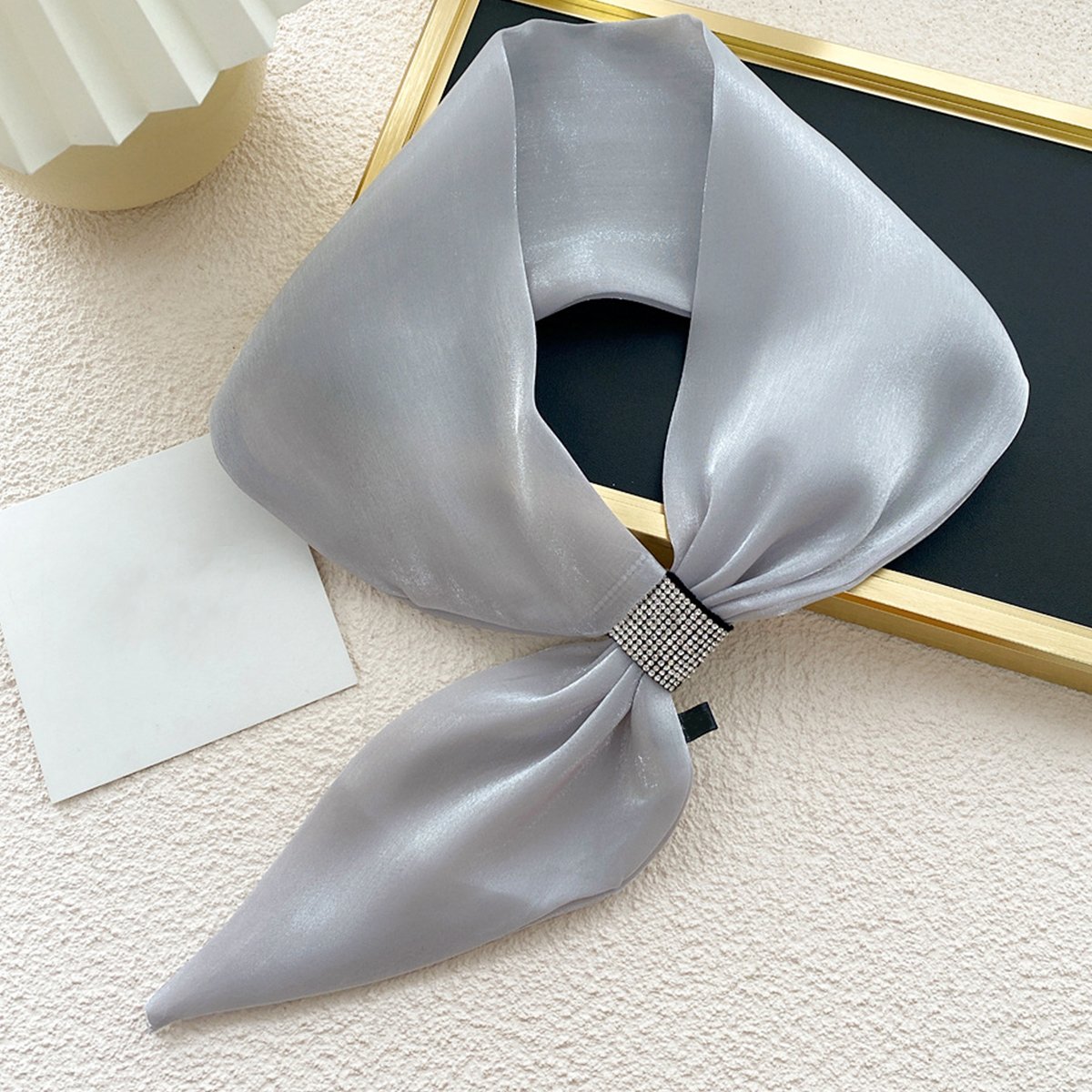 Fashion Autumn New WJ1092 Women's Silk Scarf 75 * 13cm Elegant Retro Luxury Style Lightweight Satin Women's Scarf