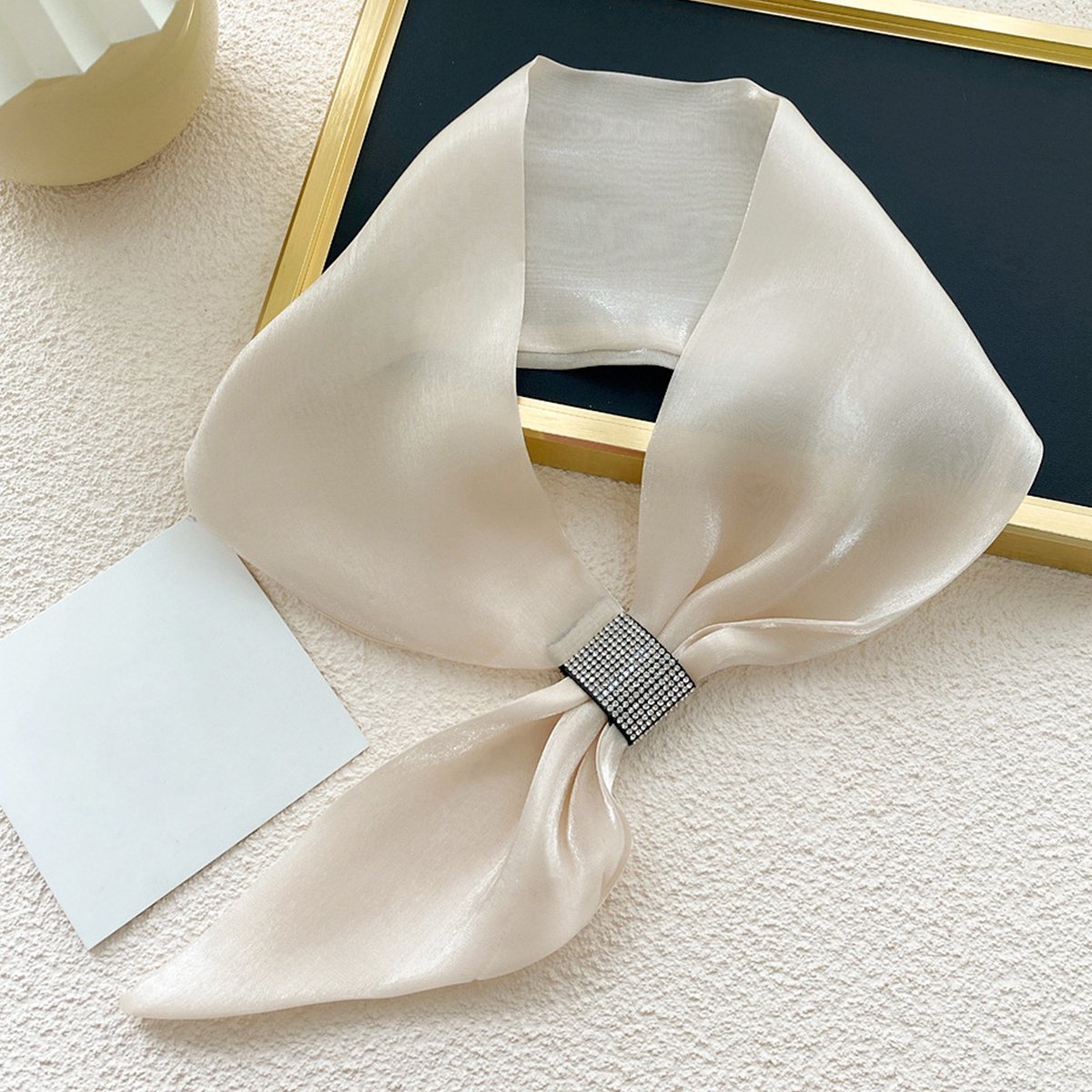 Fashion Autumn New WJ1092 Women's Silk Scarf 75 * 13cm Elegant Retro Luxury Style Lightweight Satin Women's Scarf