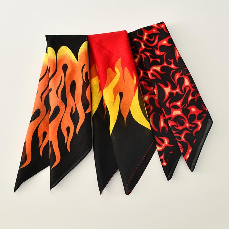 Customized Double Print Bandana Custom Logo Fans Cotton Bandana Square for All Hallows' Day