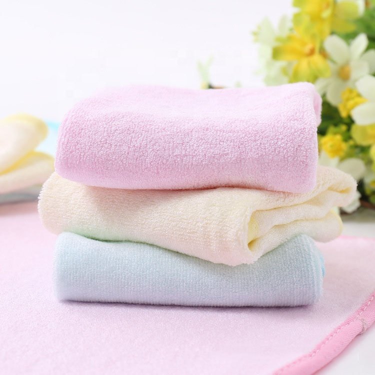 Super Soft Bamboo Fiber Wipe Sweat Saliva Cloth Kindergarten Small Handkerchief Square Bamboo Baby Face Towel