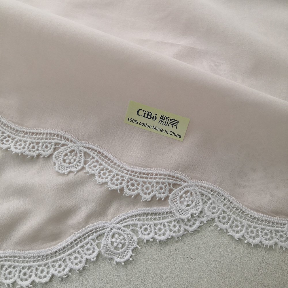 A004-P Ivory Lace Pink Handkerchiefs Cotton Hankies suitable for embroidery or printing Women Ladies Wedding Holiday Gifts