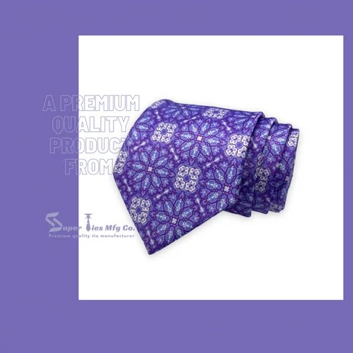 Fashionable Digital Printed Box Necktie for Men Men's Stylish Pole Print Tie Included