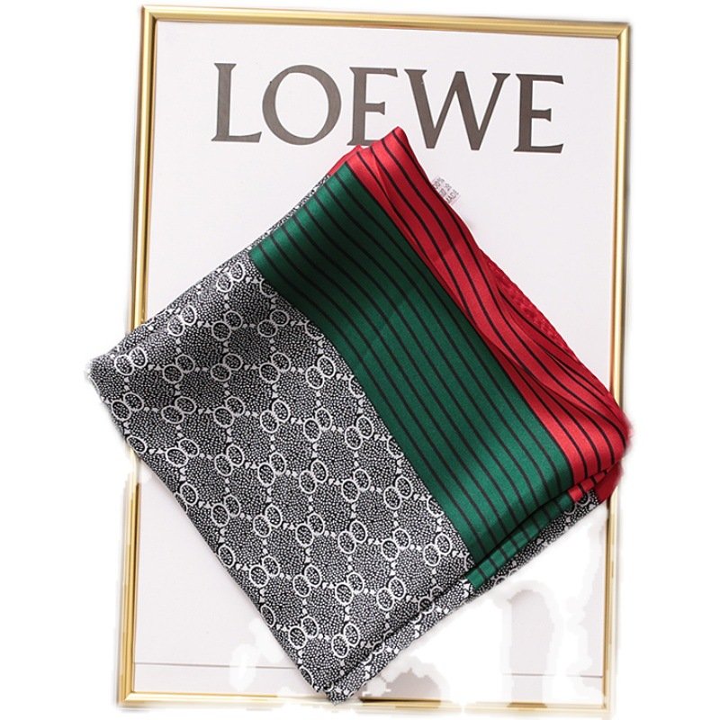 2024 WJ1026-79 Women's Scarf 88 * 88cm/35 * 35in Pattern Women's Fashion Square Customized Printed Square Headscarf Silk Scarf