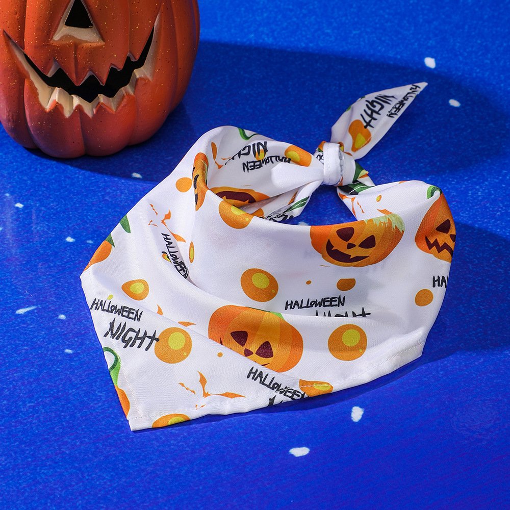 New Pet Triangle Scarf Halloween Drool Bib Single-Layer Scarf Dog Bandana Accessories